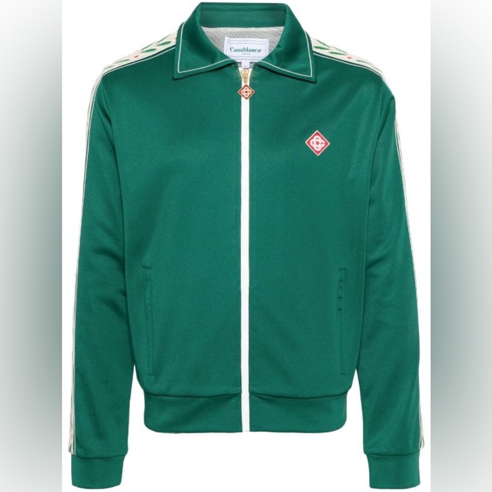 Casablanca
logo-appliqué zip-up sweatshirt